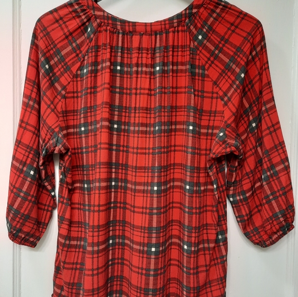 Plaid Top by Skies Are Blue, Size Large - Picture 2 of 4